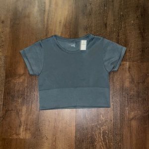 Offline Aerie athletic cropped dark green top